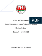 Regulasi Turnamen BK Pon Xxi 2024 Hockey Indoor
