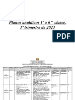 Planos analíticos 1ª a 6 ª  classe de 2023