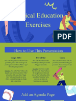 Blue and Lime Green Illustrative Physical Education Exercises For Elementary School