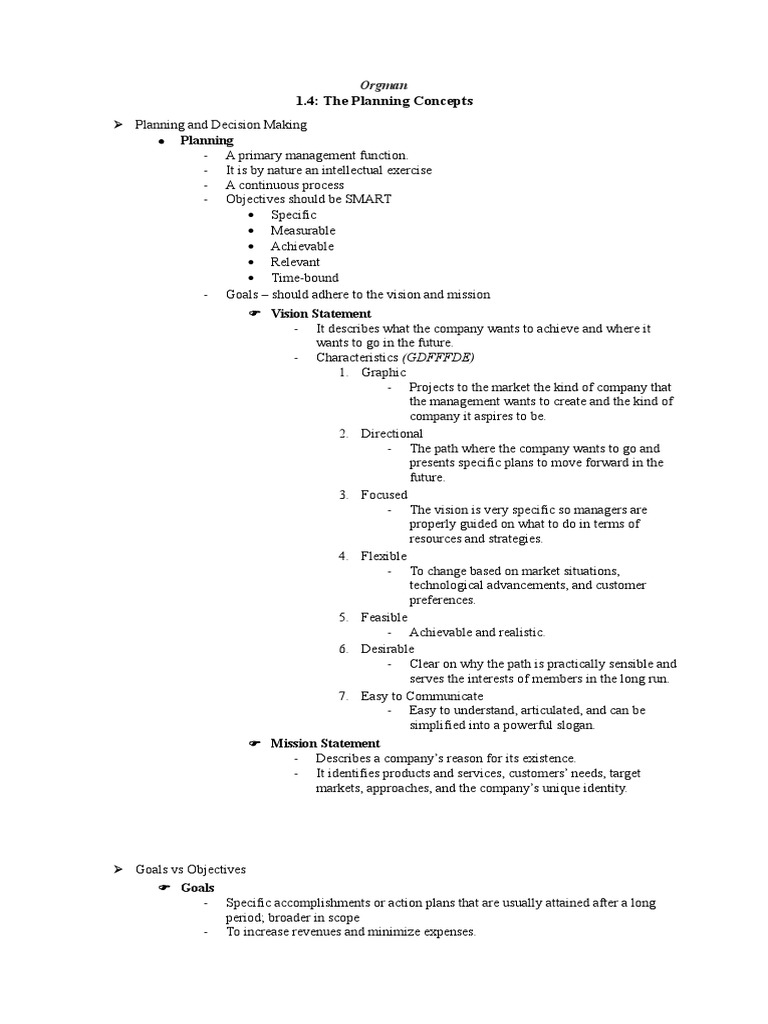 orgnizational-management-planning-techniques-and-tools-pdf-goal