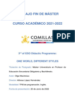 3º Didactic Program Comillas