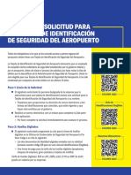 Airport Security ID Application Flyer Spanish