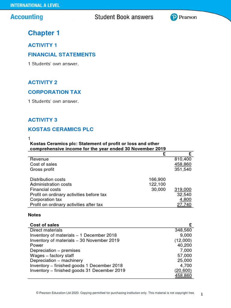 IAL Accounting SB2 Answers | PDF | Dividend | Book Value