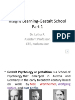 On Gestalt Psychology Part I