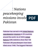 United Nations Peacekeeping Missions Involving Pakistan - Wikipedia