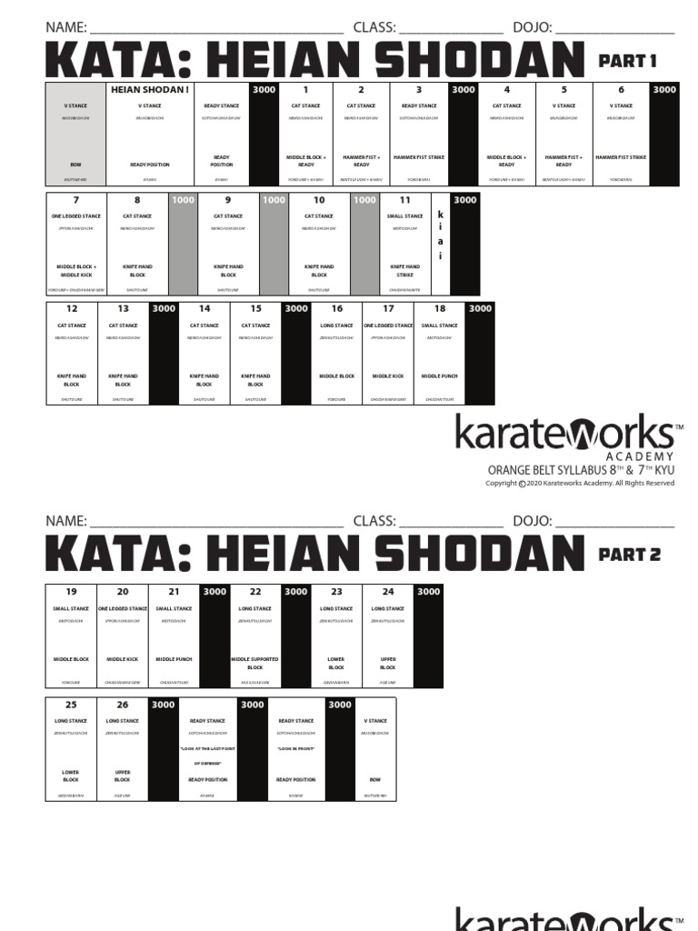Kata Heian Shodan | Download Free PDF | Kata | Individual Sports
