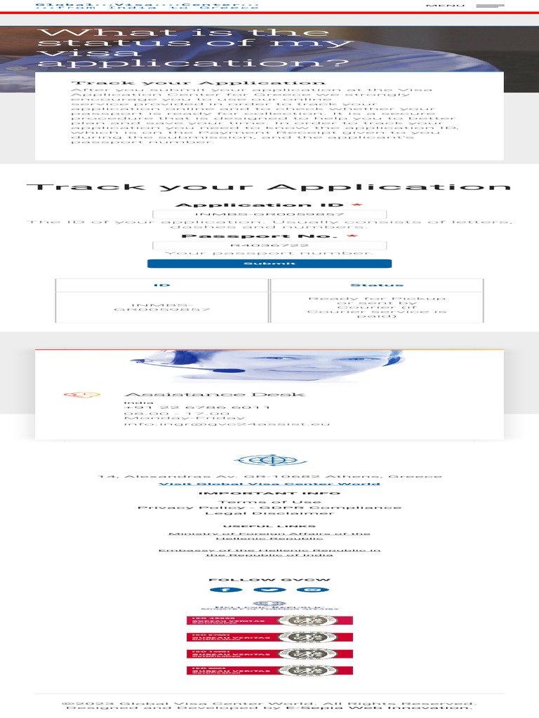 What Is The Status of My Visa Application Global Visa Center World Schengen Visa From India To