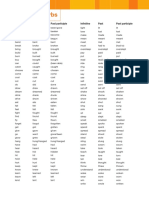 Irregular Verbs List