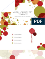 Colored Round Work Report PowerPoint Template