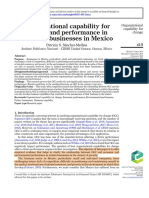 Organizational Capability For Change and Performance in Artisanal Businesses in Mexico