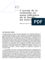 L'avenir de La Recherche en Soins Infirmiers de La Famille: Les Interventions