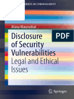 Disclosure of Security Vulnerabilities Legal and Ethical Issues