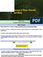 Water Potential and Soil Water