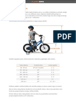 Deciji Bicikl Size Chart