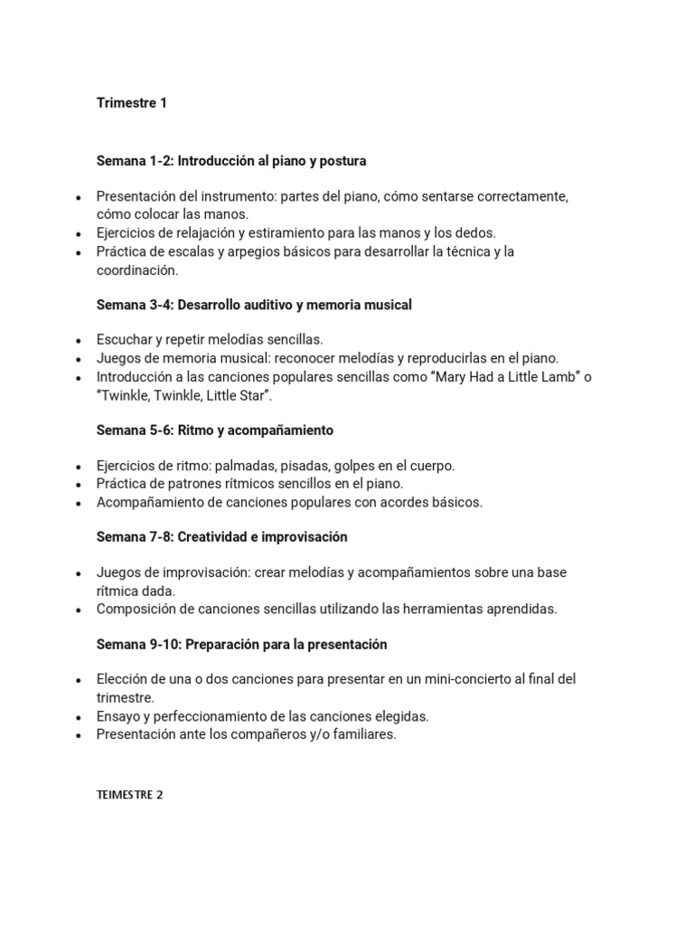 Introducción al Piano para Niños | PDF | Acorde (Música) | Partituras