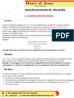 Rúbricas Semana de Proyectos HJ - 4to Grado: Curso: Investigación y Producción de Textos