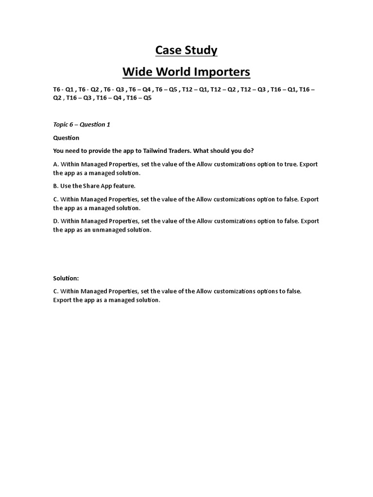 Case Study PL100 PDF