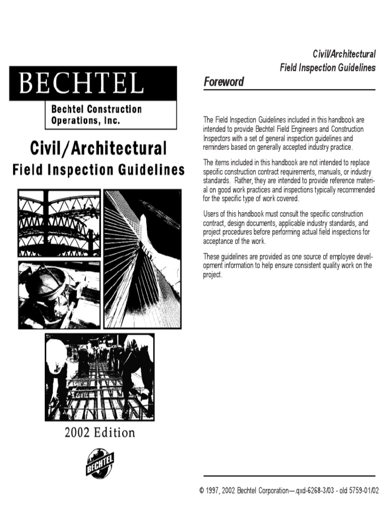 Field Inspection Guidelines Handbook | PDF | Scaffolding