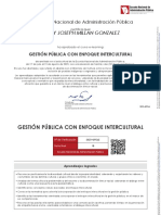 Certificado Gestion Publica Con Enfoque Intercultural - Deibby Millan