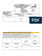 PDM-SIG-DE-006 - Limpieza y Desinfeccion de Cisterna de Agua - DEPSA