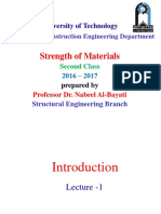 Strength of Materials - Introduction - DR Nabeel