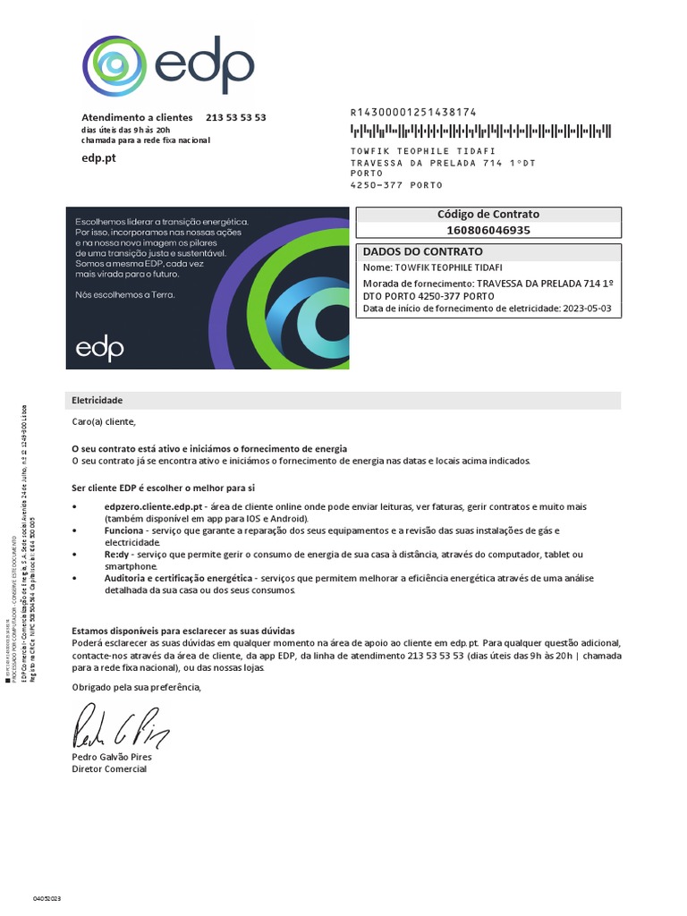 Contrato de Eletricidade EDP Ativo | PDF | Aplicativo para celular ...