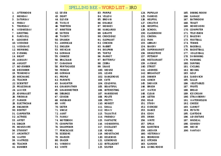 spelling-bee-word-list-3ro-2023-pdf-cuisine-foods