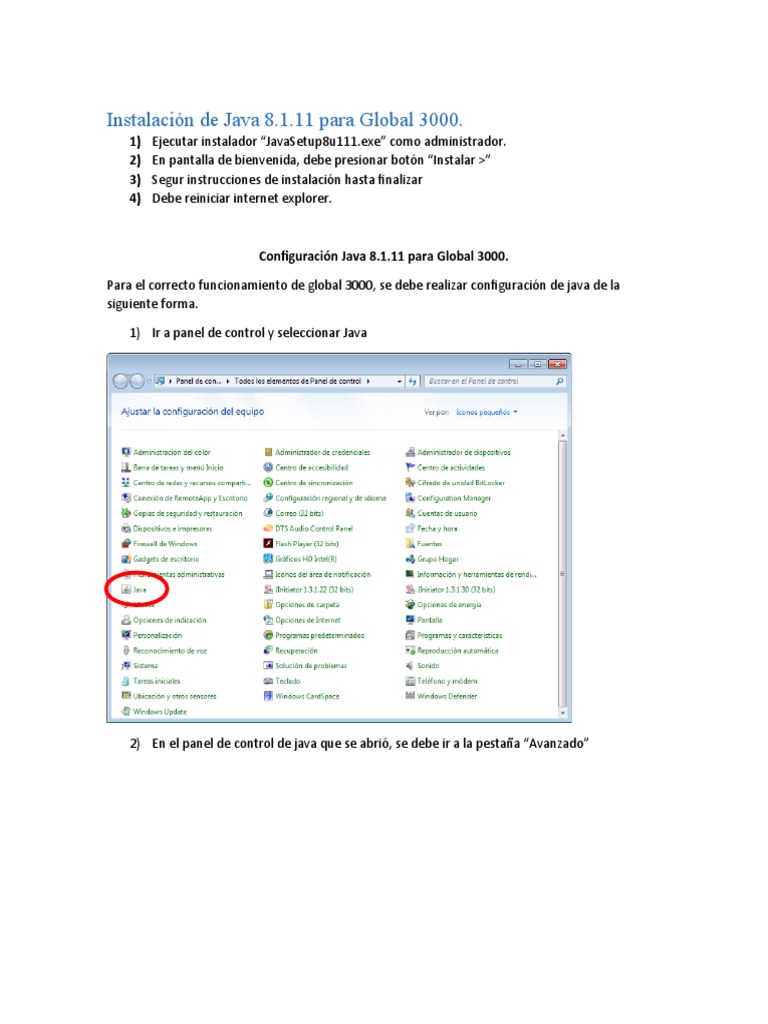 Instalación y Configuración de Java 8.1.11 | PDF | Hogar, jardinería y ...