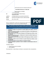 Informe Semanal de Obra 1 - Segunda Etapa