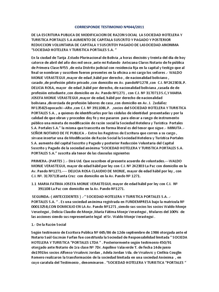 Corresponde Testimonio Practico 1 De Gabinete Contable Pdf Business