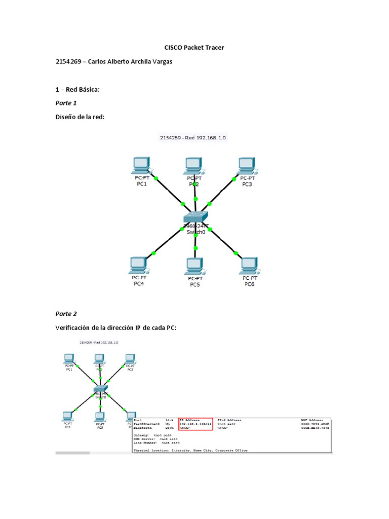 Topologías de Red en Cisco Packet Tracer | PDF | Enrutador (Computación ...