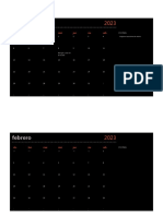 Pestañas de Calendario Permanente (Negro) Excel