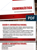 Criminalistica - Sesión 11