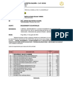 Carta N°014-2023-Anms-Rt-Requerimiento de Materiales