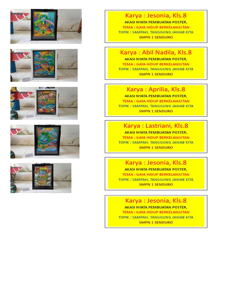 LABEL Karya Siswa P5 | PDF