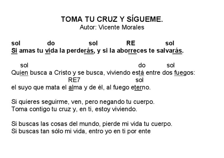 Toma Tu Cruz y Sígueme | PDF