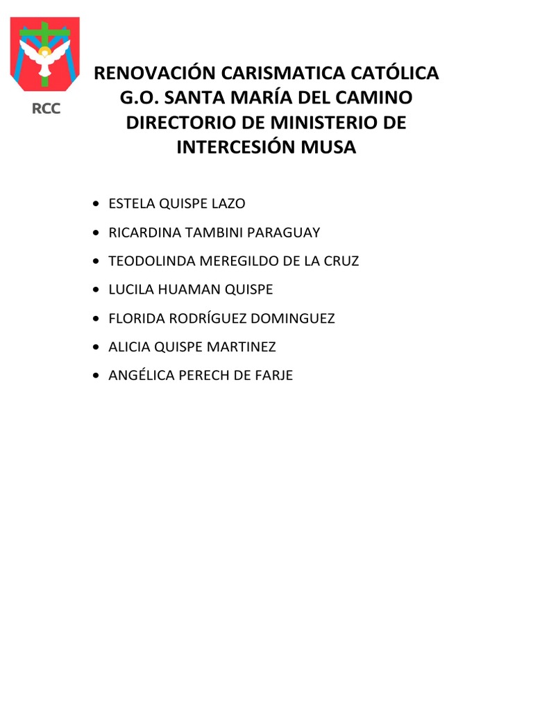 Renovación Carismatica Católica Pdf