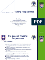 Brighton Pre Season Training Programmes - David Jupp