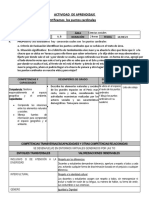 Sesion de Aprendizaje para 1 Grado ccss-23 JCM Sobre Los Puntos Cardinales