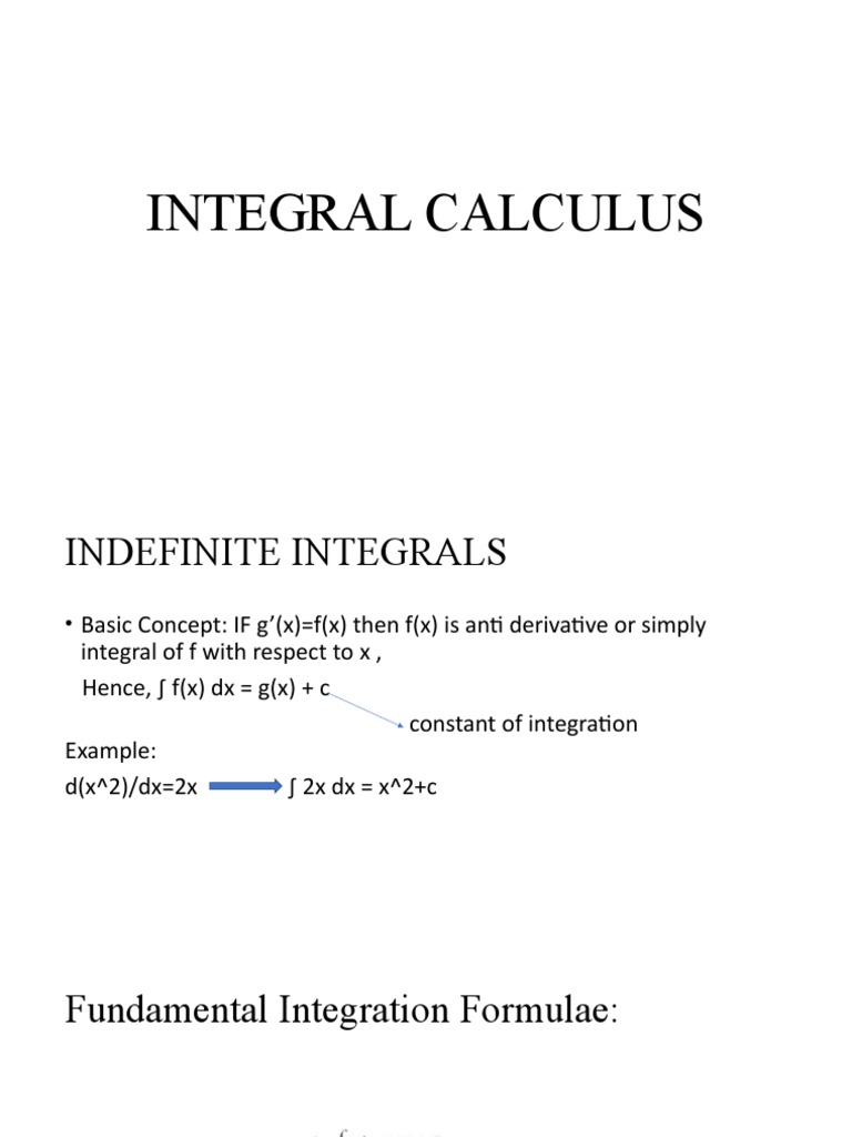 Integral Calculus Pdf Integral Mathematics