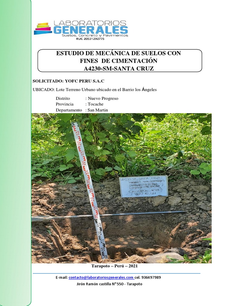 Estudio de Suelos para Cimentación A4230 | PDF | Valle | Fundación ...