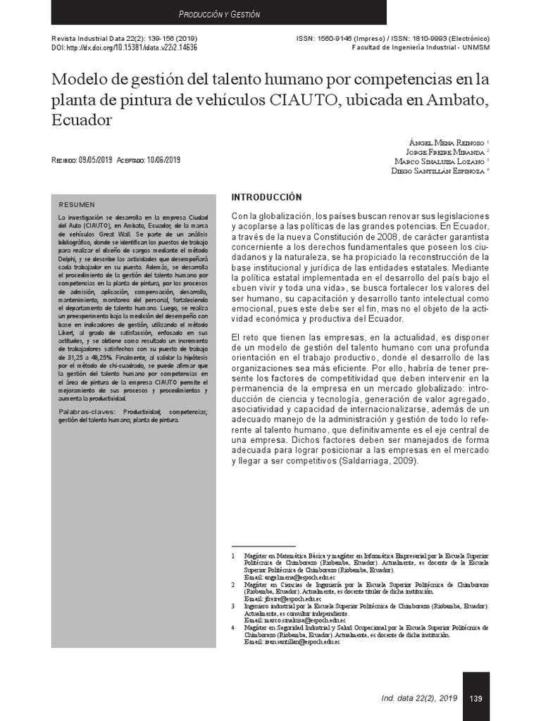 Modelo de Gestion Del Talento Humano | Descargar gratis PDF | Gestión