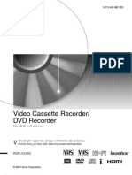 Video Cassette Recorder/ DVD Recorder: RDR-VX450