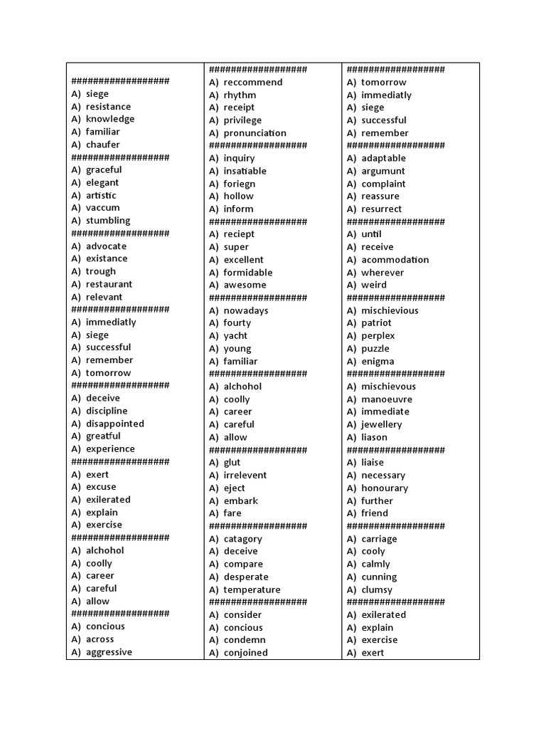 Spellings 2 PDF Business Documents