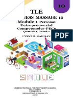 Wellness Massage 10: Personal Entrepreneurial Competencies-Pecs
