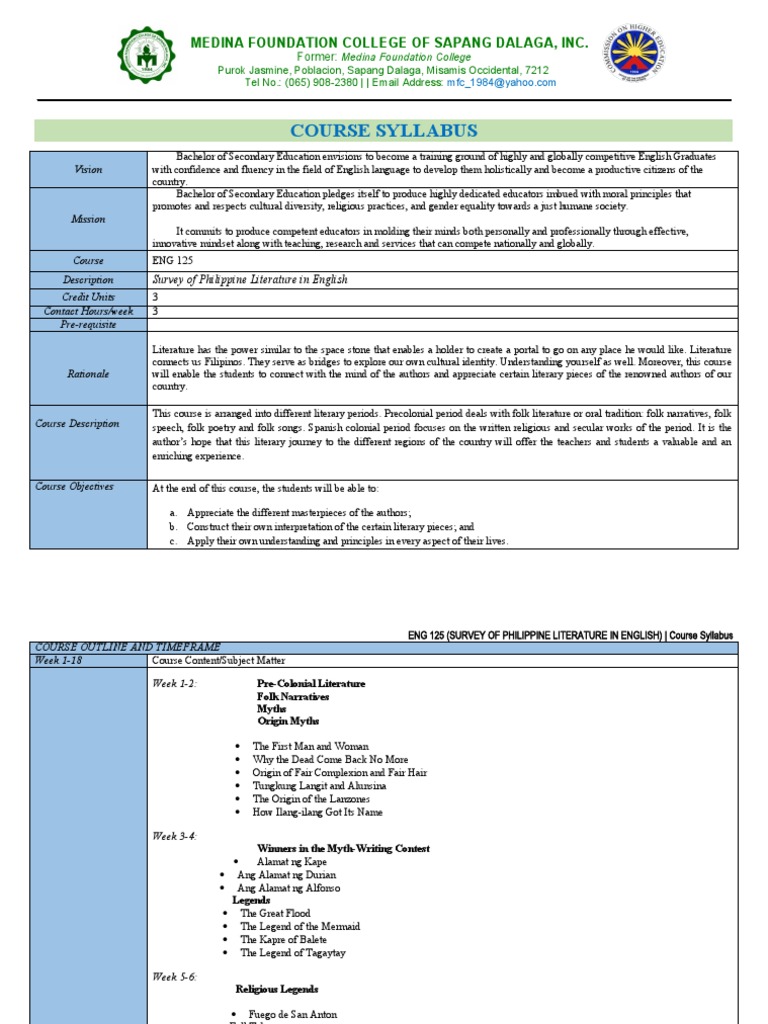 Survey Of Philippine Literature In English Pdf