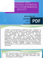 National and International Efforts in Improving Environmental Quality