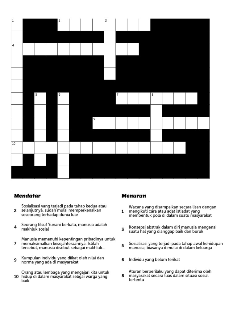Create Crossword Puzzle Online, Gratis, Dan Interaktif PDF