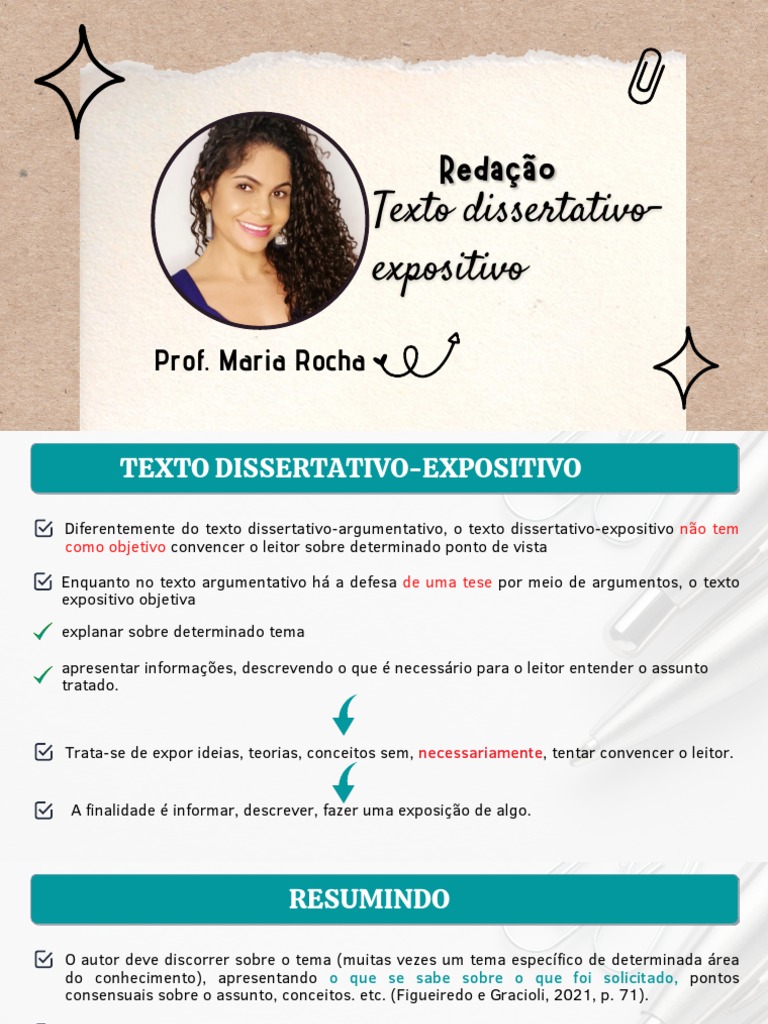 Exemplo De Texto Dissertativo Expositivo Modisedu/exemplos De Textos ...