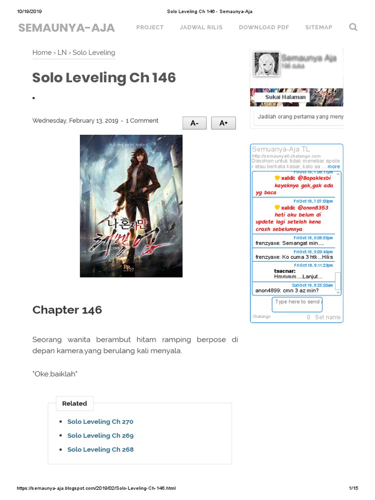 Solo Leveling Chapter 146 Yoo SooHyun PDF